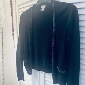 H&M Black Sweater Blazer Versatile Knit